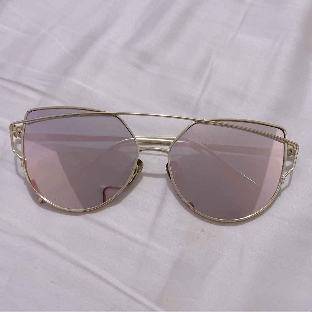 Pink Golden Sunglasses